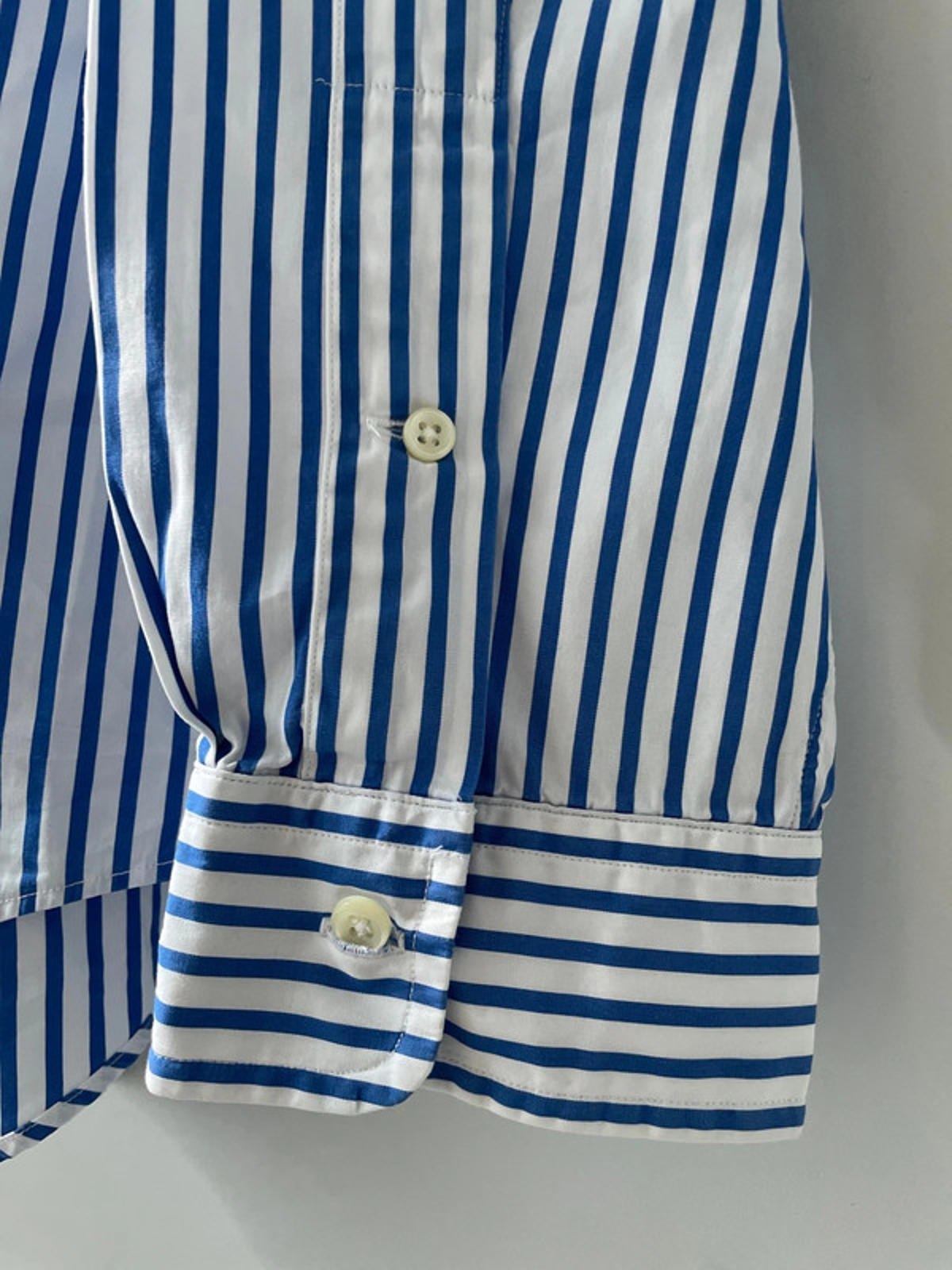 Men’s Ralph Lauren Stripped Oxford Long Sleeve Shirt In Navy/White - Xlarge - 2567