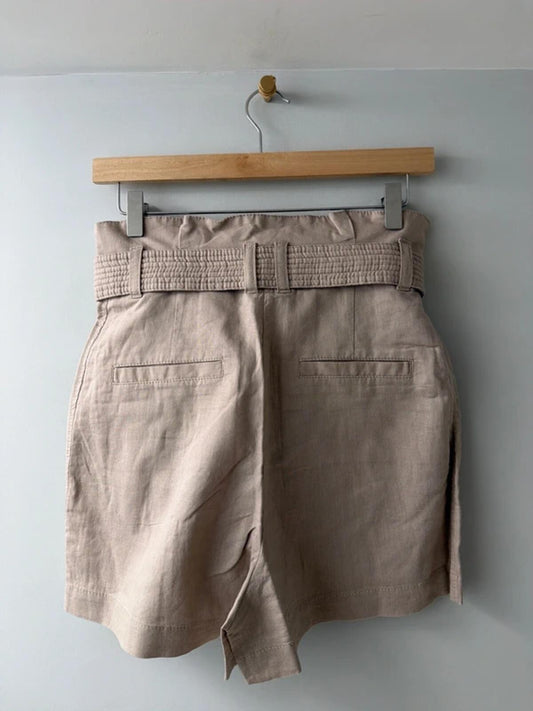 Women’s & Other Stories linen tie front style shorts in beige - Uk6 - 3442