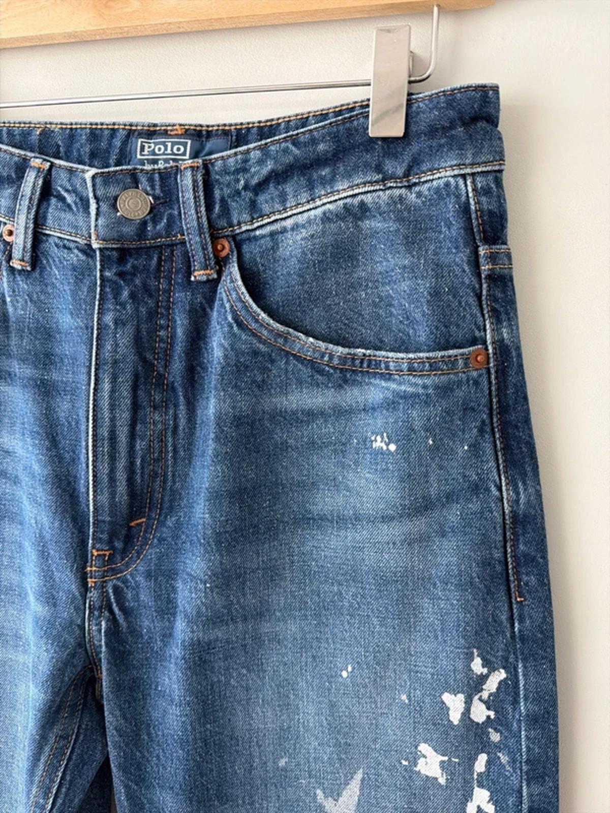 Women’s Ralph Lauren Straight Leg Distressed Jeans In Navy - W24/L27 - 3242