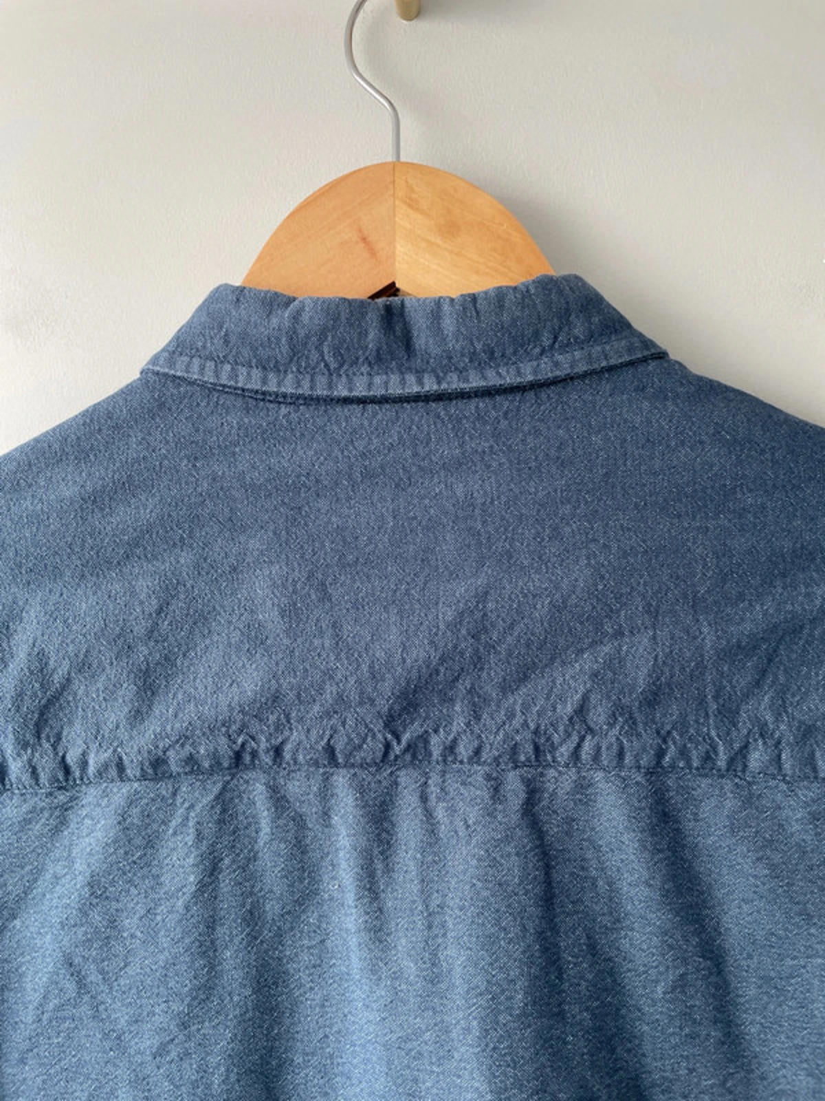 Men’s Folk Relaxed Fit Long Sleeve Chambray Shirt - Large - 2234