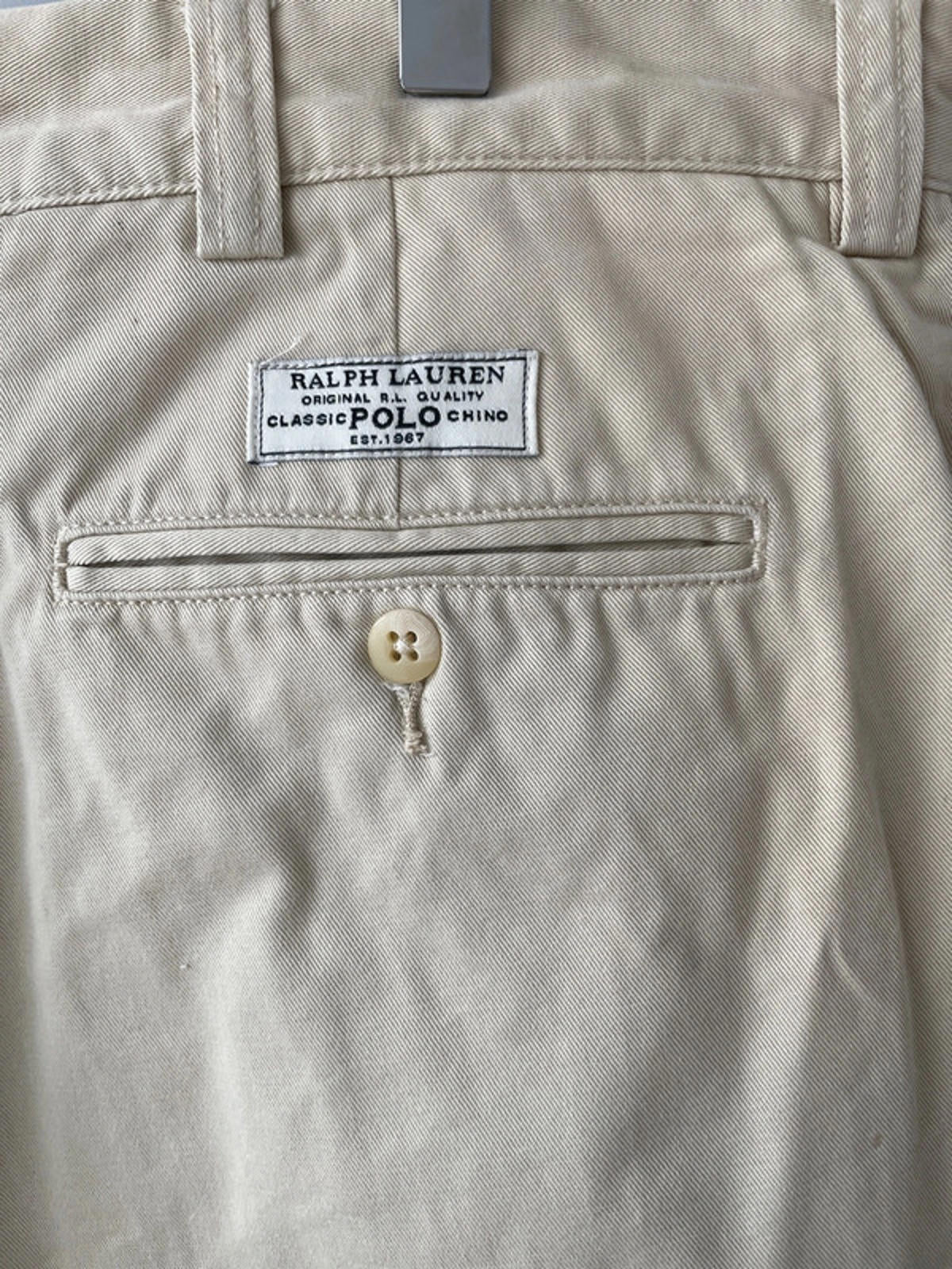 Men’s Ralph Lauren Premium Classic Chino Trousers In Beige - W38/L34 - 1715