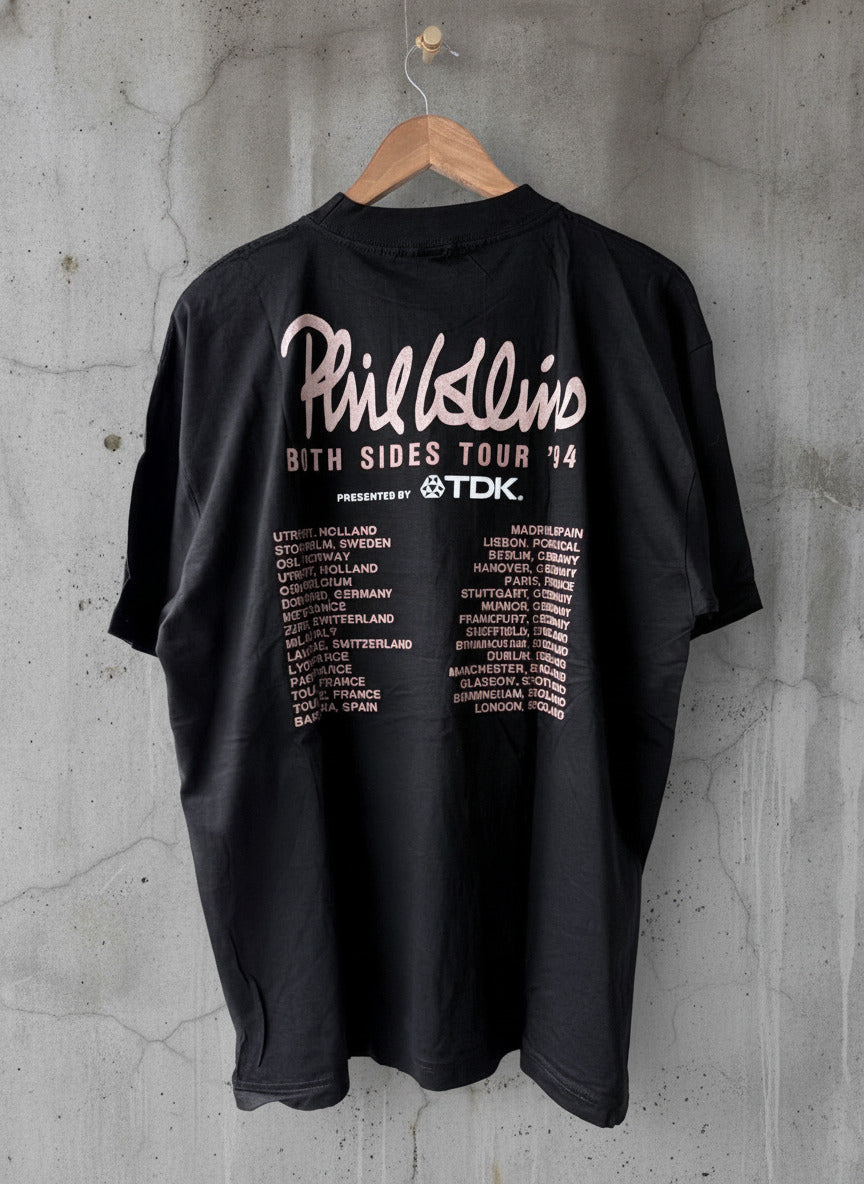 Unisex Phil Collins Vintage Both Sides Tour '94 T-Shirt In Black - XLarge - 3709