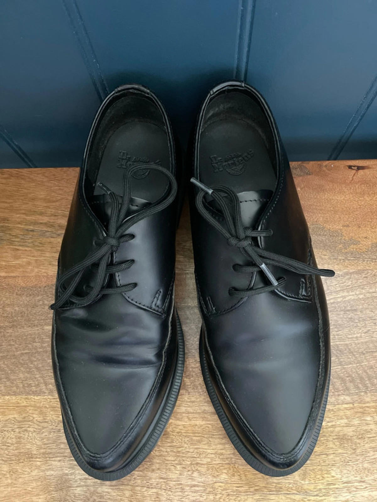 Womens Dr Martens Willis Leather Lace Up Creeper Shoes In Black - UK5 - 2186