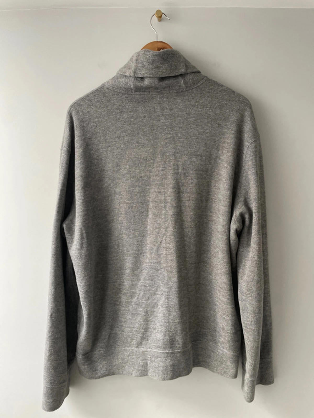 Men’s Ralph Lauren Shawl-Collared Jumper Top In Grey - Large - 2314