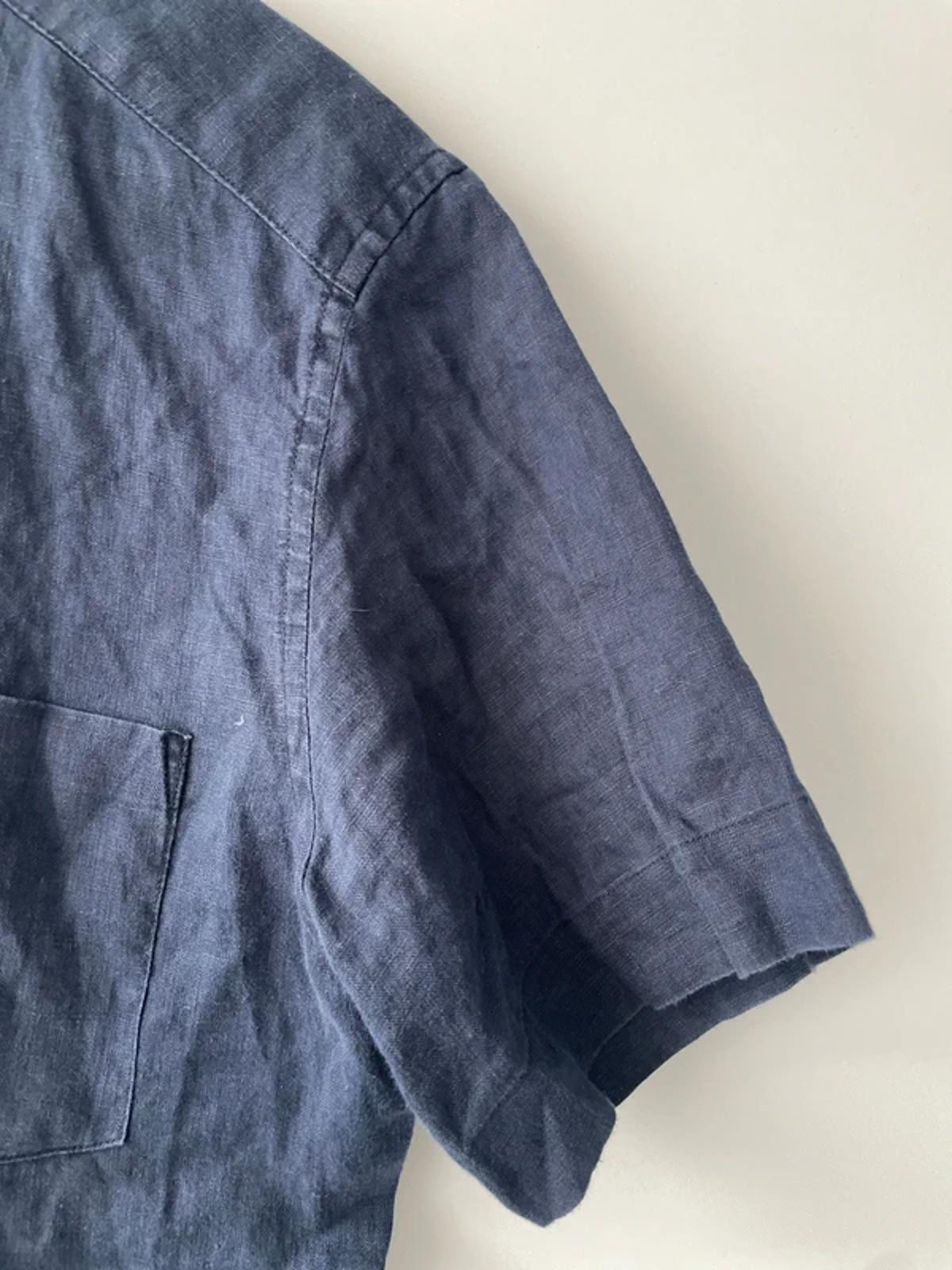 Men’s Reiss Premium Linen Slim Fit Shirt In Navy - Medium - 3077