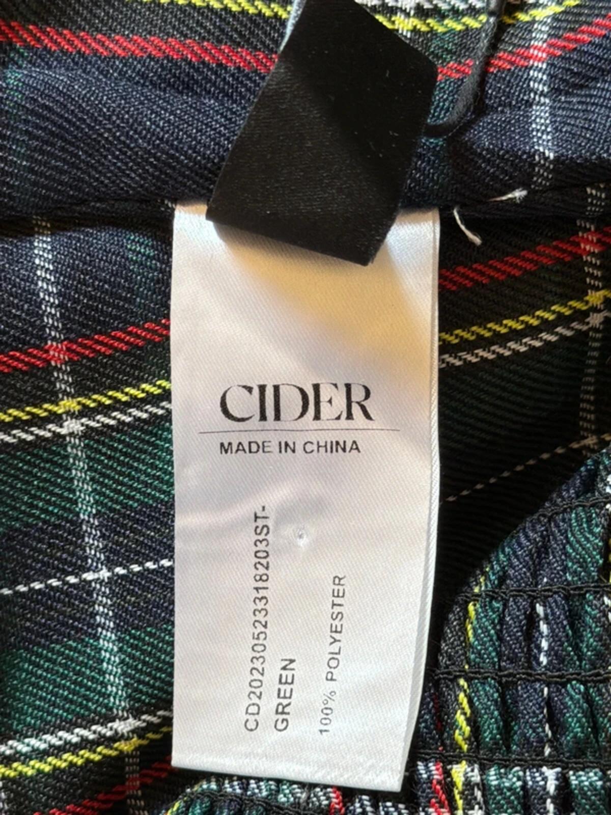 Women’s Cider check 2 piece belted mini skirt and top set - xsmall