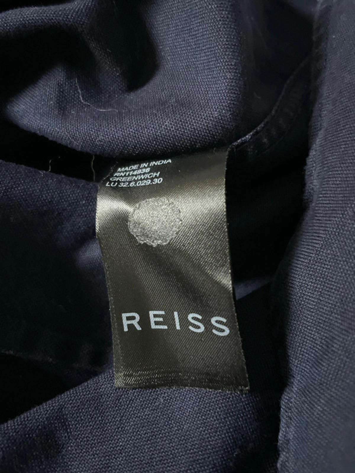 Men’s Reiss Slim Fit Long Sleeve Shirt In Navy - Medium - 2751
