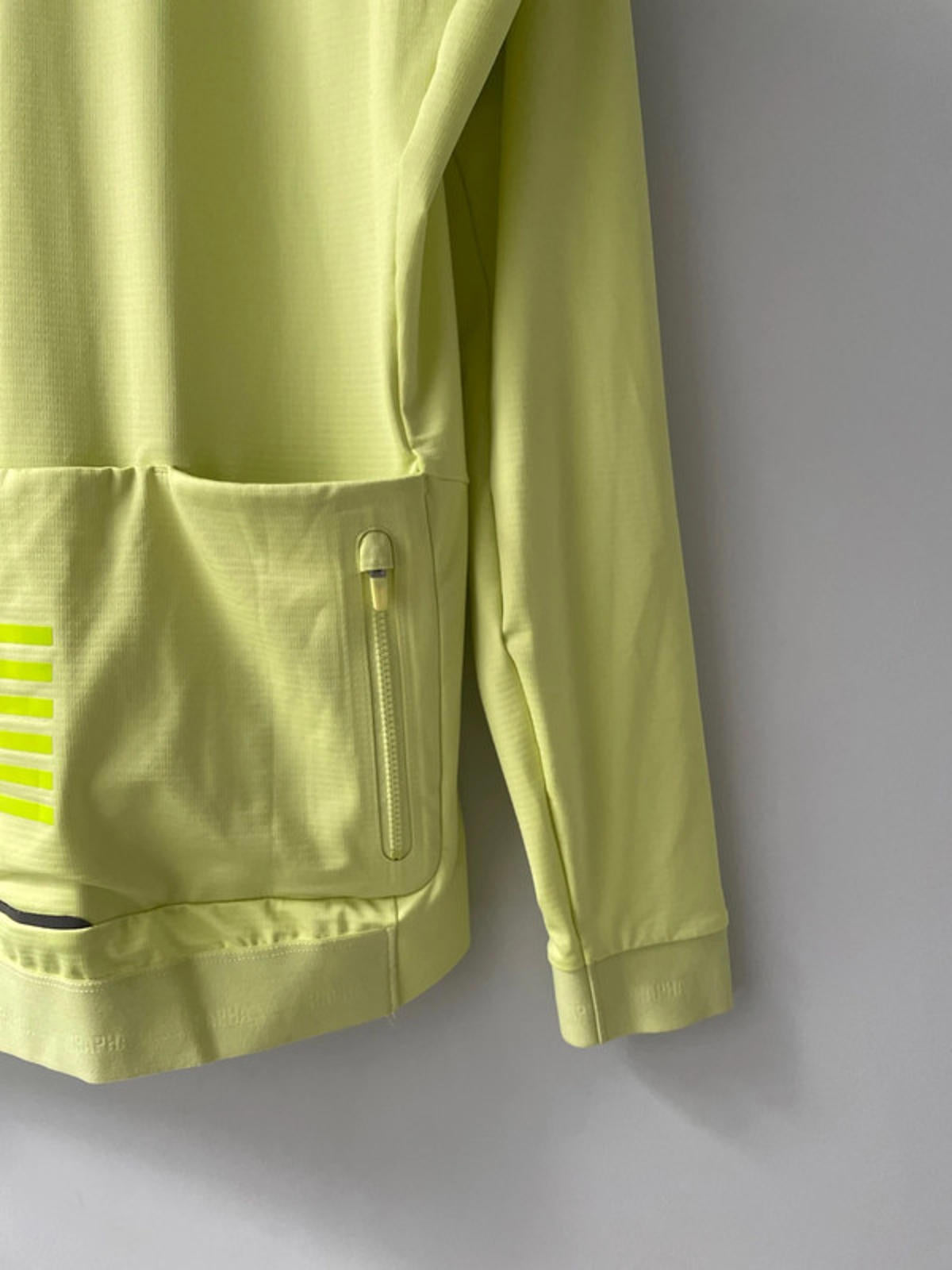 Men's Rapha Pro Team Long Sleeve Thermal Jersey in Lime - Large - 2505