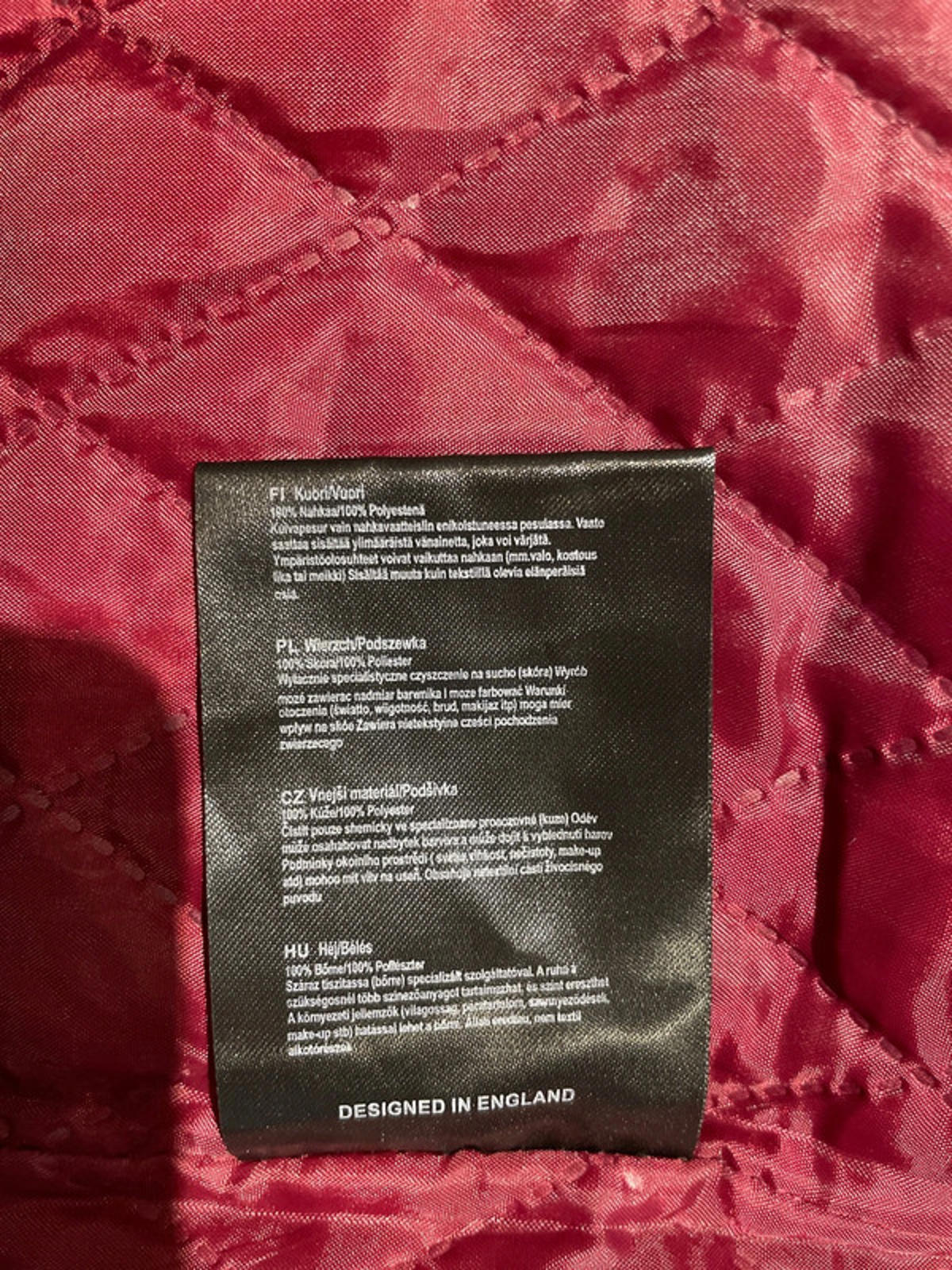 Men’s Infinity Premium Leather Peacoat Jacket In Burgundy - Medium - 2498