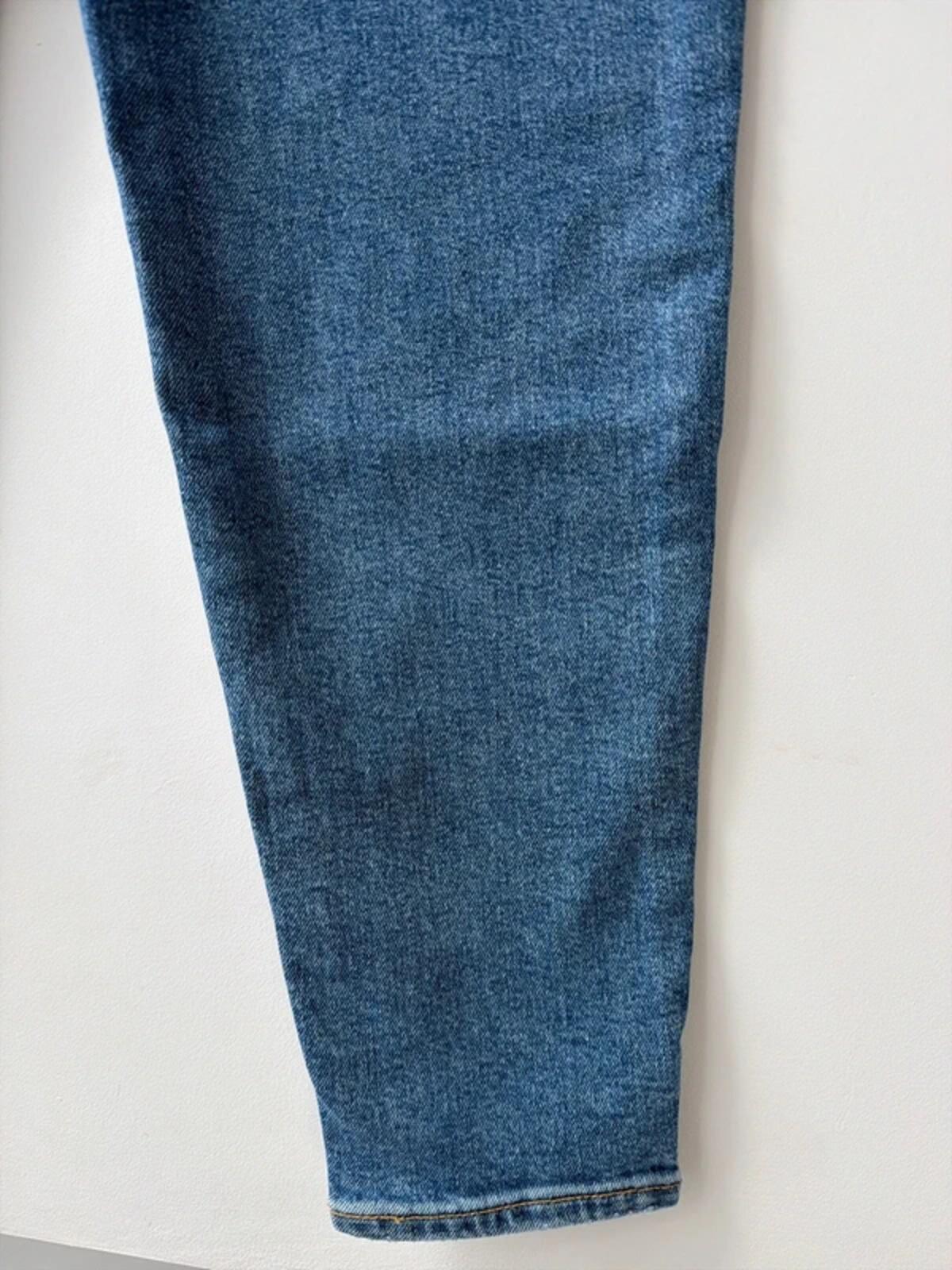 Women’s High Waisted Straight Leg Stretch Fit Mom Jeans In Navy - W27/L29 - 3433