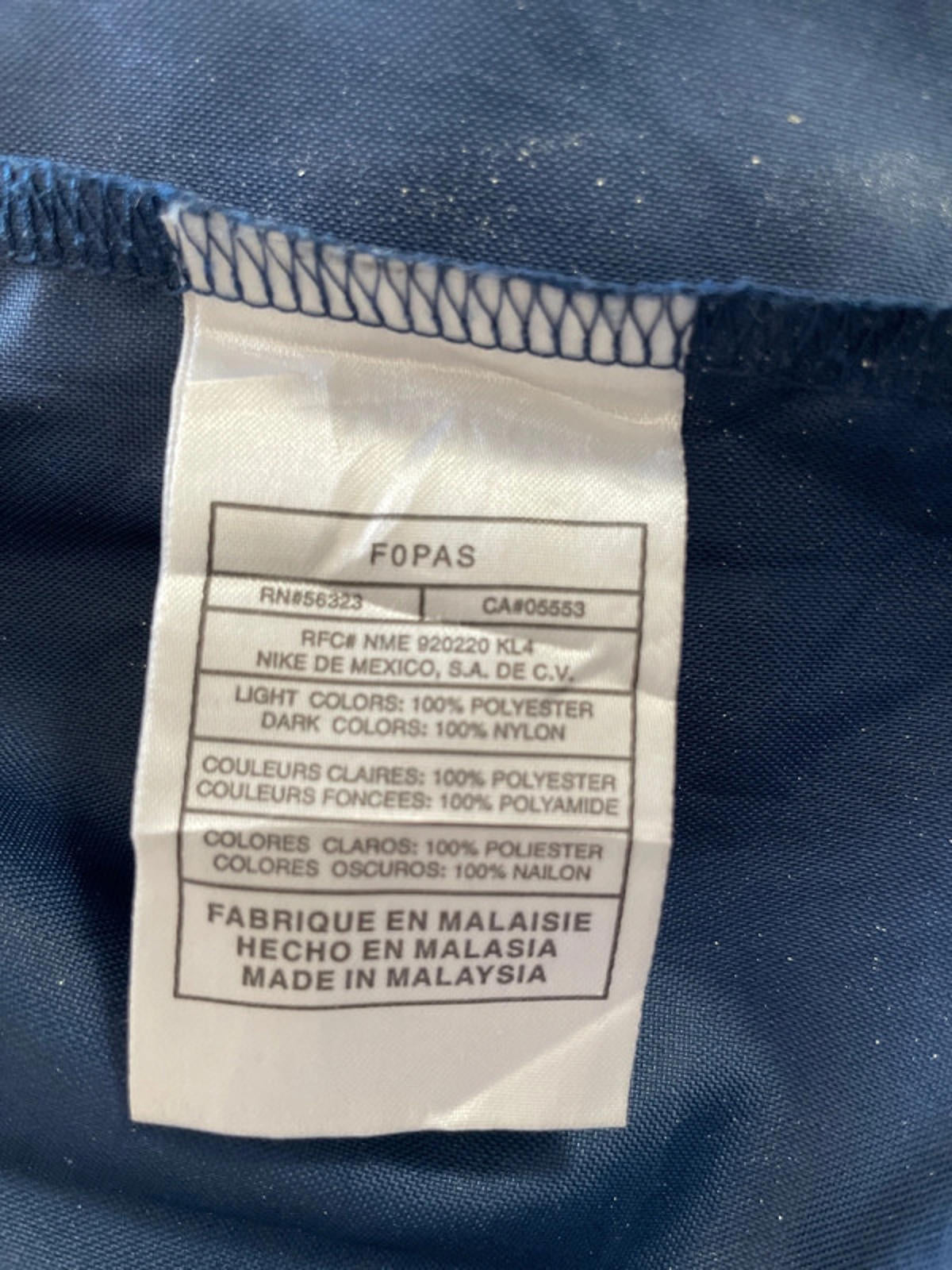 Men’s Nike Vintage Full Zip Windbreaker Jacket in Navy/Gold/White - XLarge - 2508