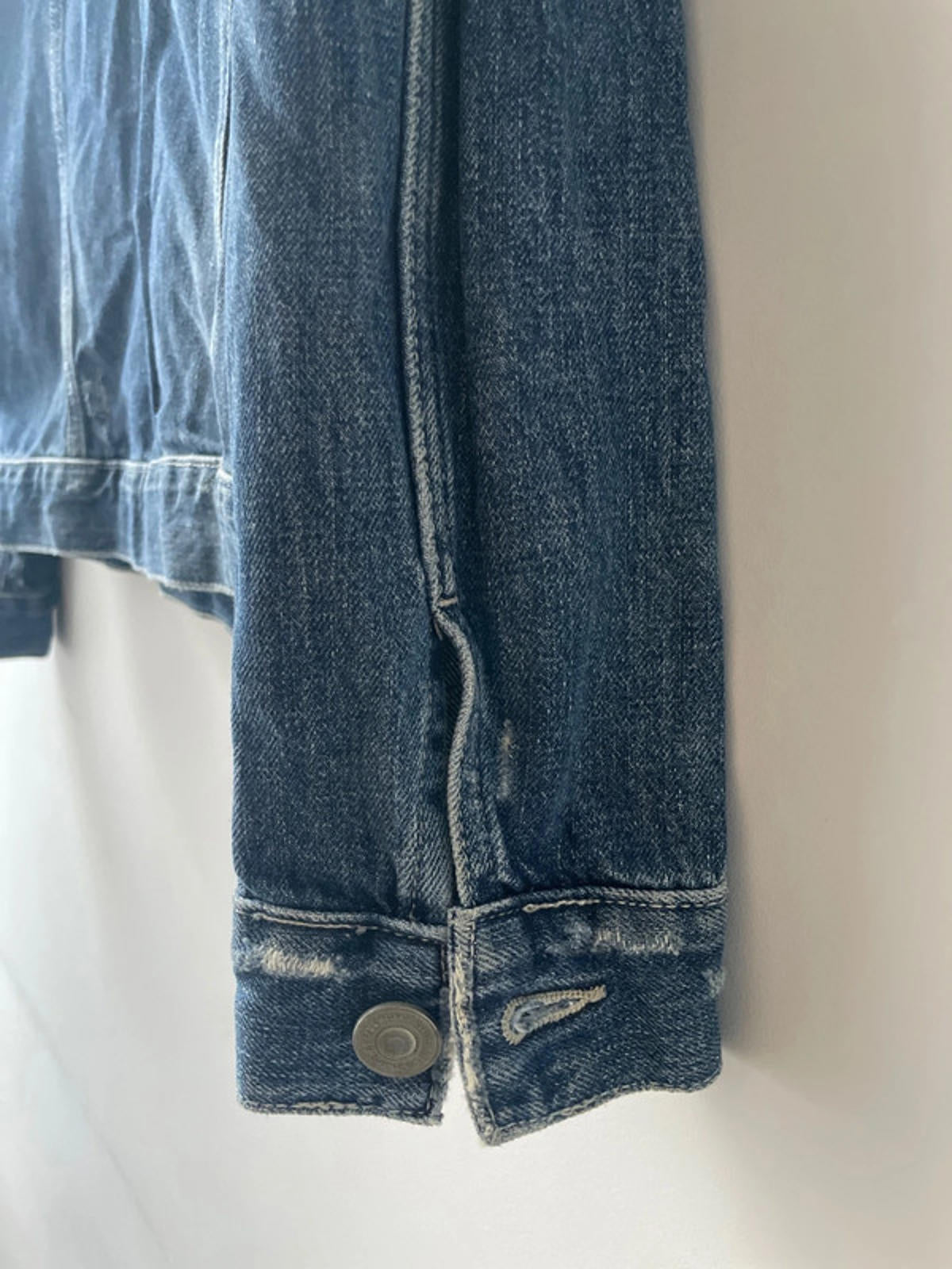 Women’s Allsaints Denim Trucker Jacket Coat With Washed Effect - Small - 2111