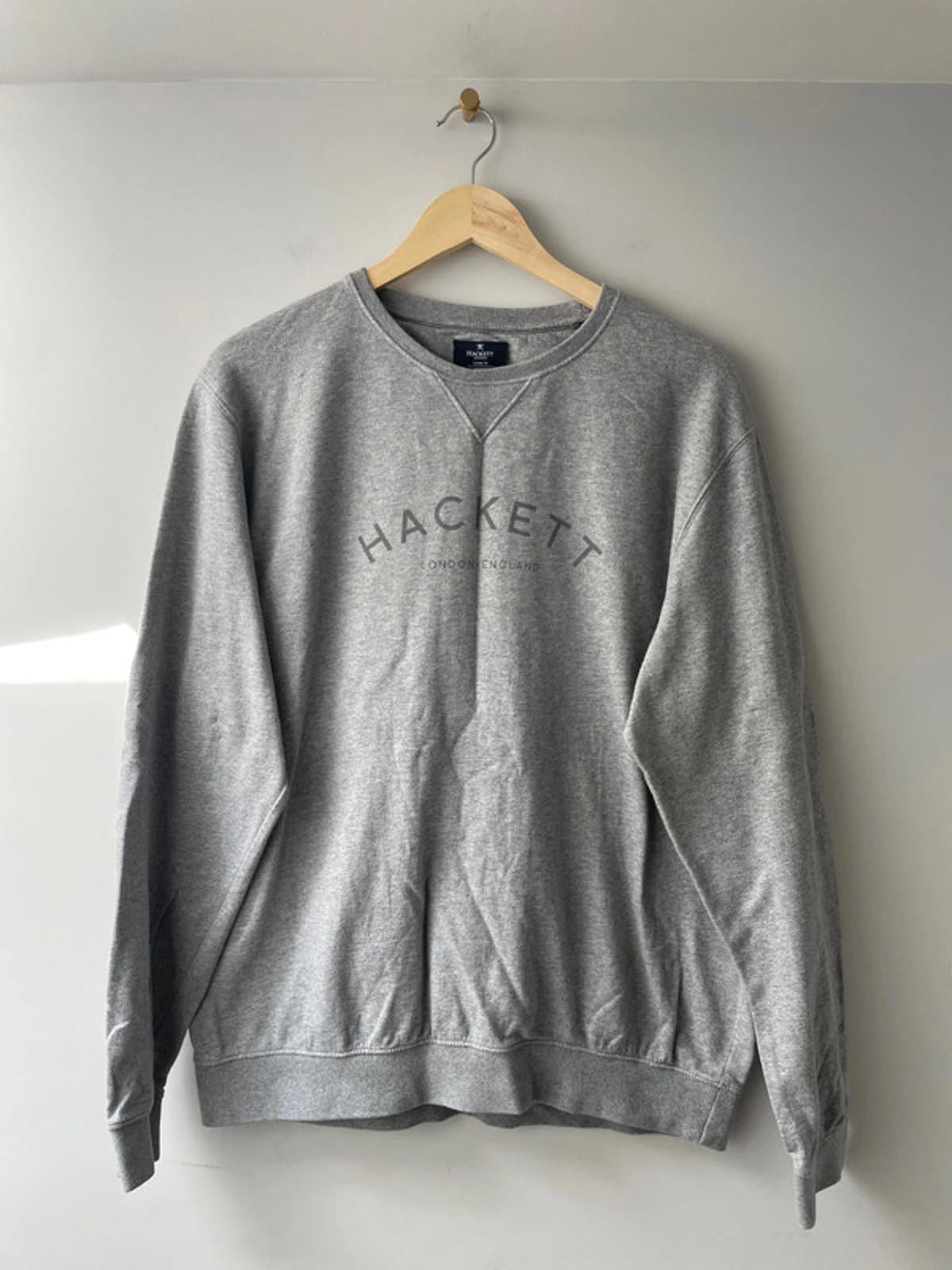 Mens Hackett London Classic Crew Neck Sweatshirt Jumper In Grey - XLarge- 2105