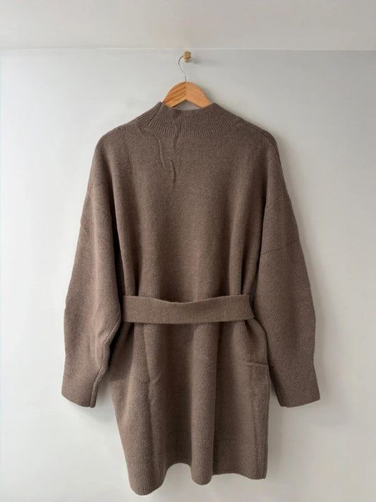 Women’s & Other Stories oversized fit Premium knitted wool blend belted dress - large - 3432