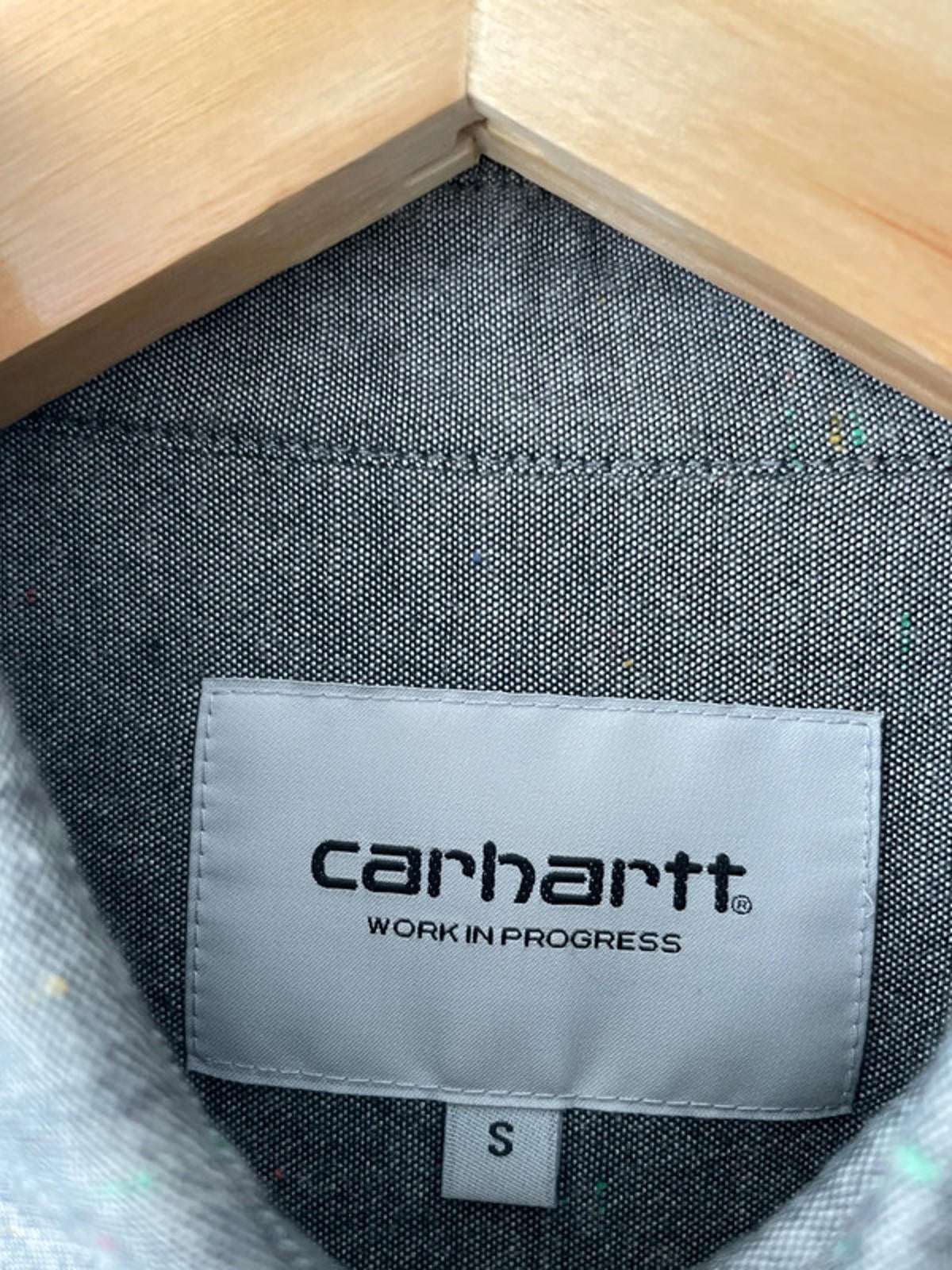 Mens Carhartt Kyoto Long Sleeve Button Down Chambray Shirt In Grey - Small - 1546