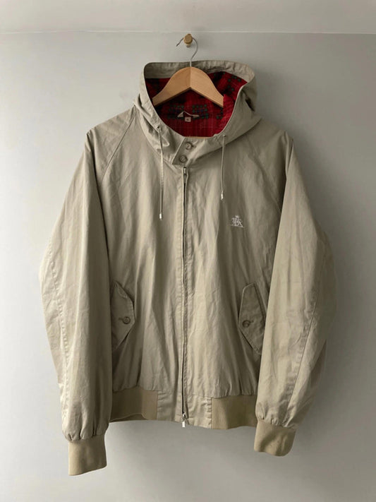 Men’s Baracuta Premium G9 Hooded Harrington Jacket In Beige - XLarge - 2486