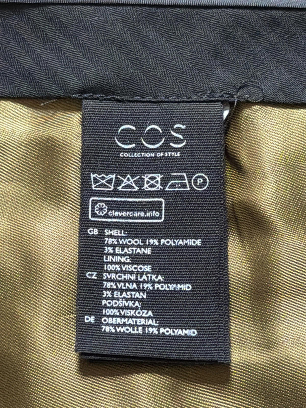 Women’s Cos Premium Wool Cropped Leg Trousers In Brown - W32/L27 - 2677