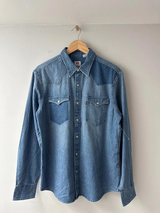Men’s Levi’s Washed Western Denim Chambray Shirt - Medium - 1969