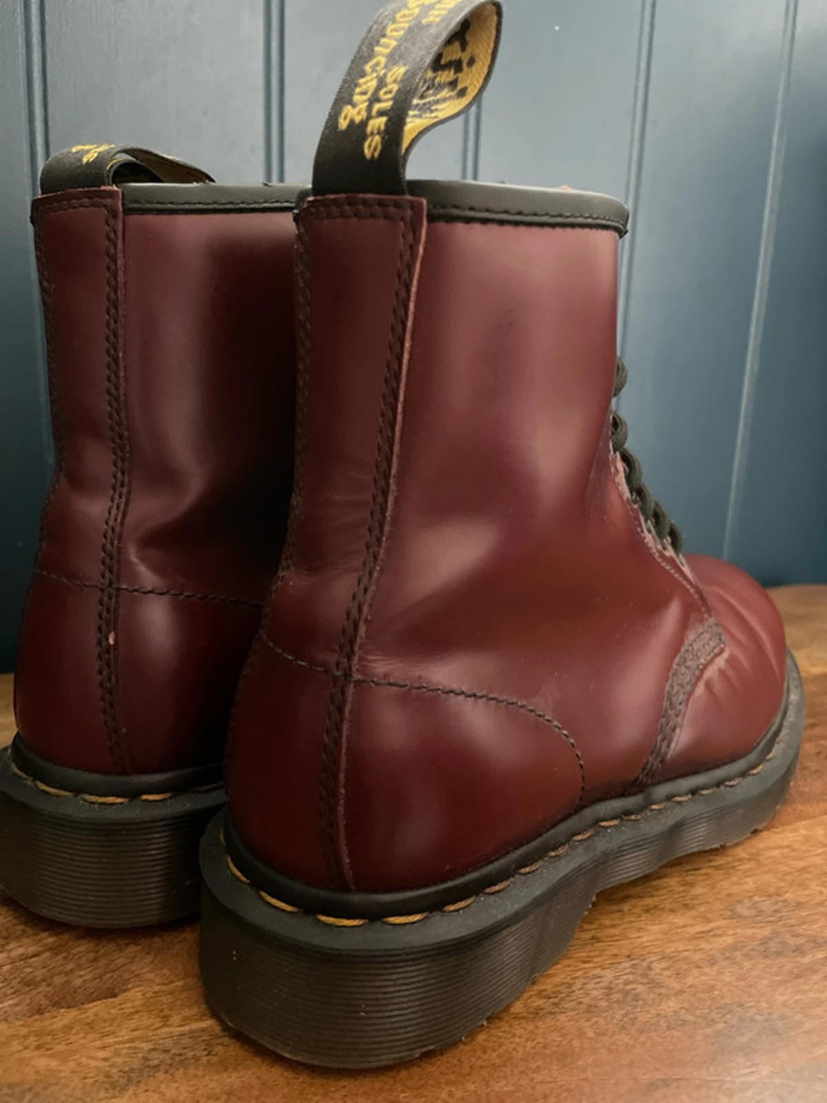 Women’s Dr Martens 101 Premium Leather Ankle Boots In Burgundy - UK6 - 2472
