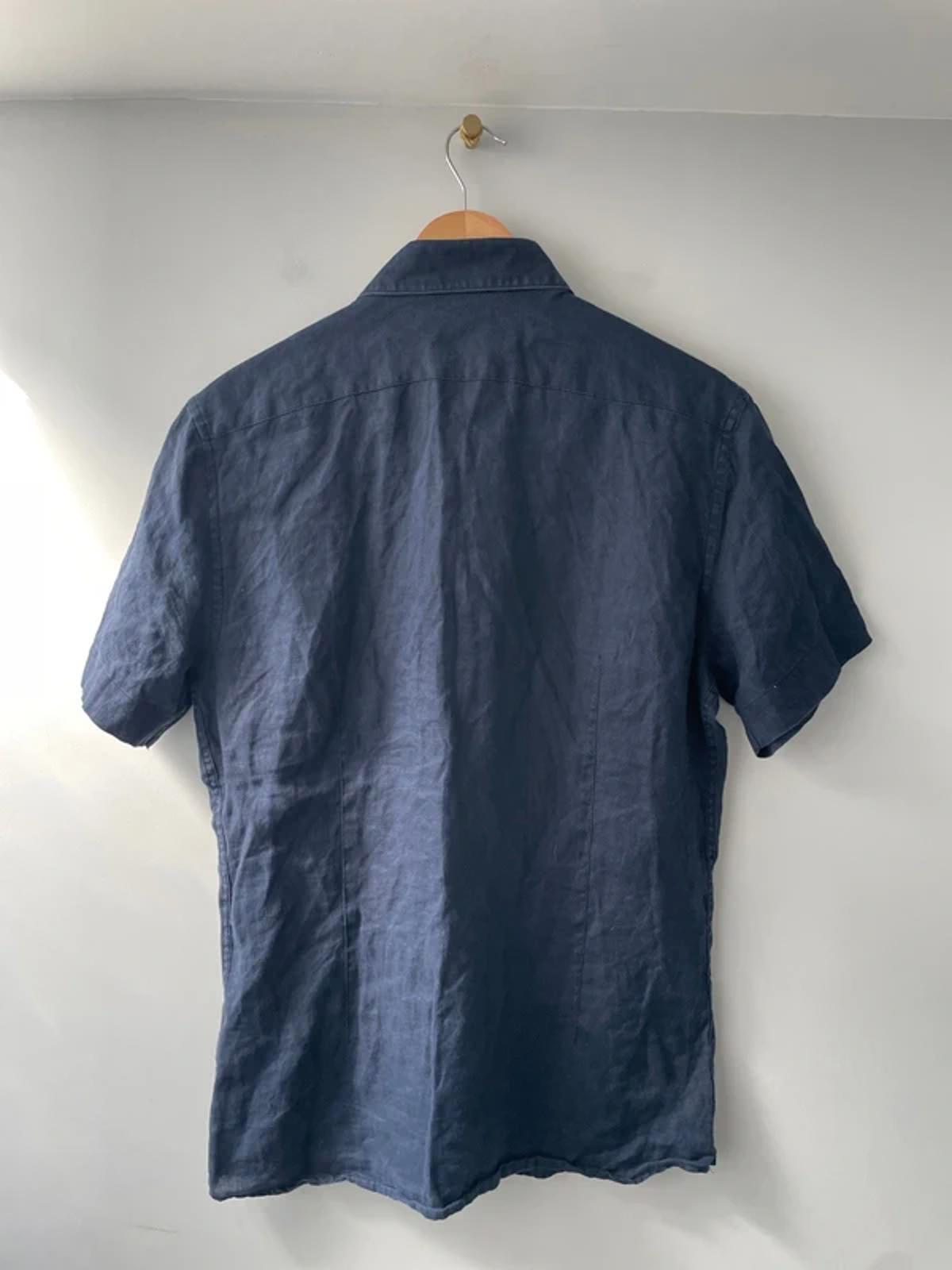 Men’s Reiss Premium Linen Slim Fit Shirt In Navy - Medium - 3077