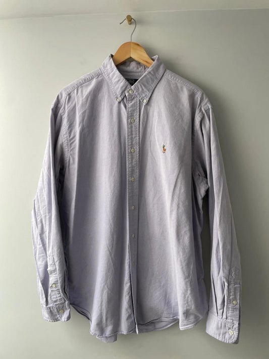 Men’s Ralph Lauren Premium Oxford Chambray Long Sleeve Classic Fit Shirt Top - XLarge - 1550