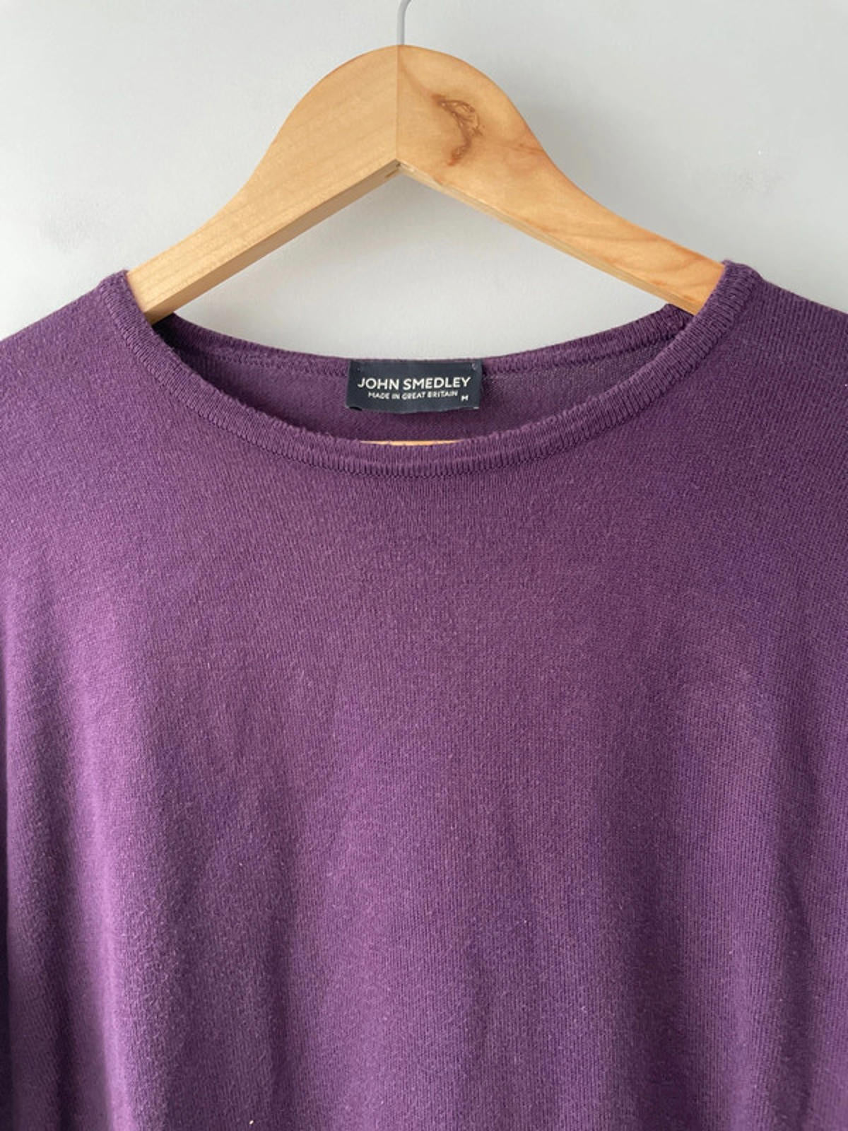 Men’s John Smedley Long Sleeve Crew Neck Jumper In Purple - Medium - 2516