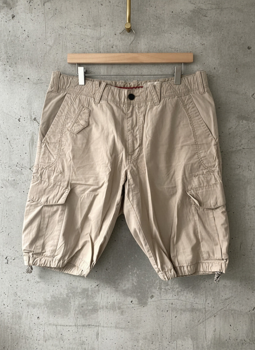 Men’s Hugo Boss Baggy oversized Fit Cargo Shorts In Beige - W34/L12 - 3183