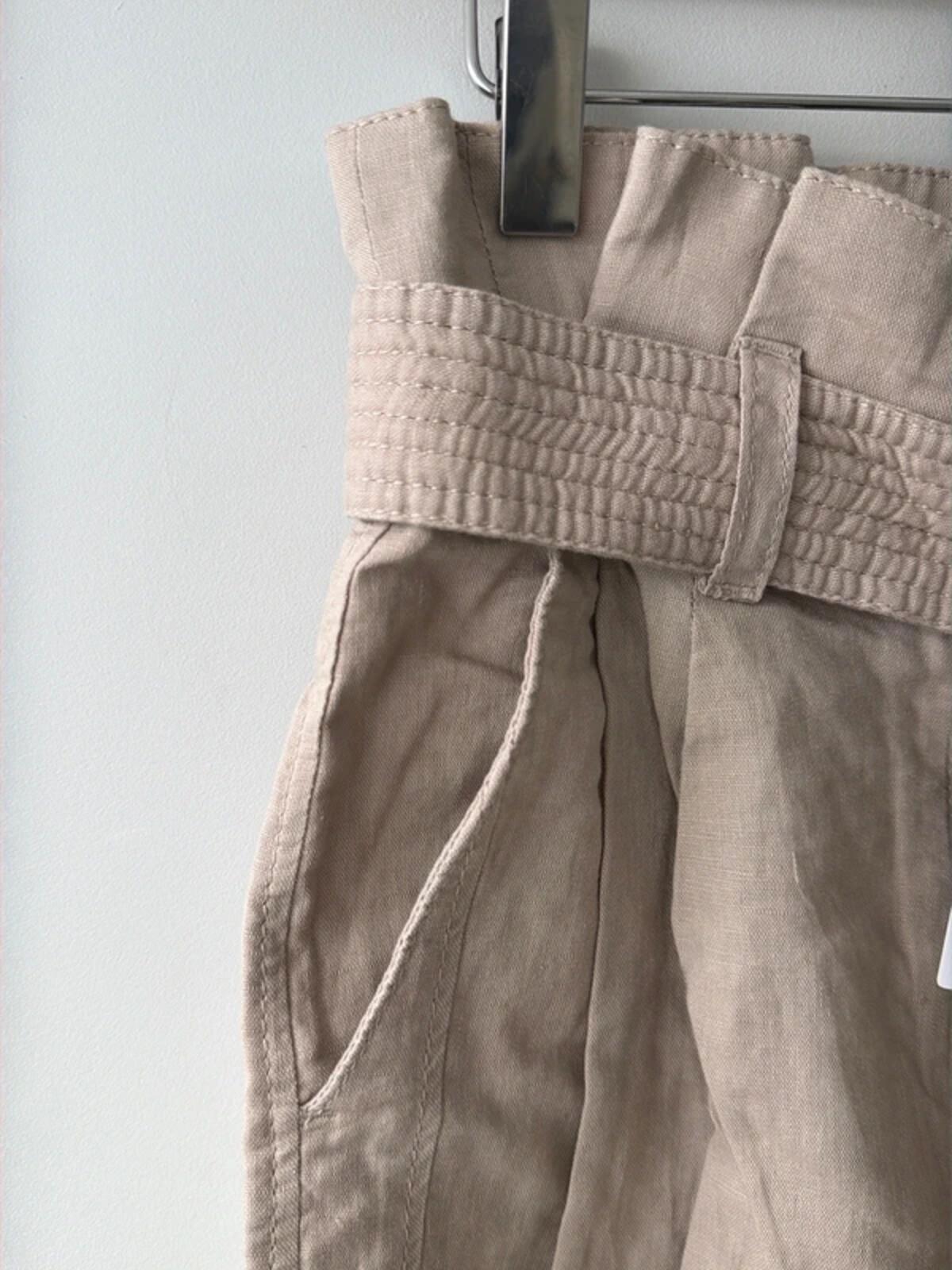 Women’s & Other Stories linen tie front paperbag style shorts - Uk6 - 3445