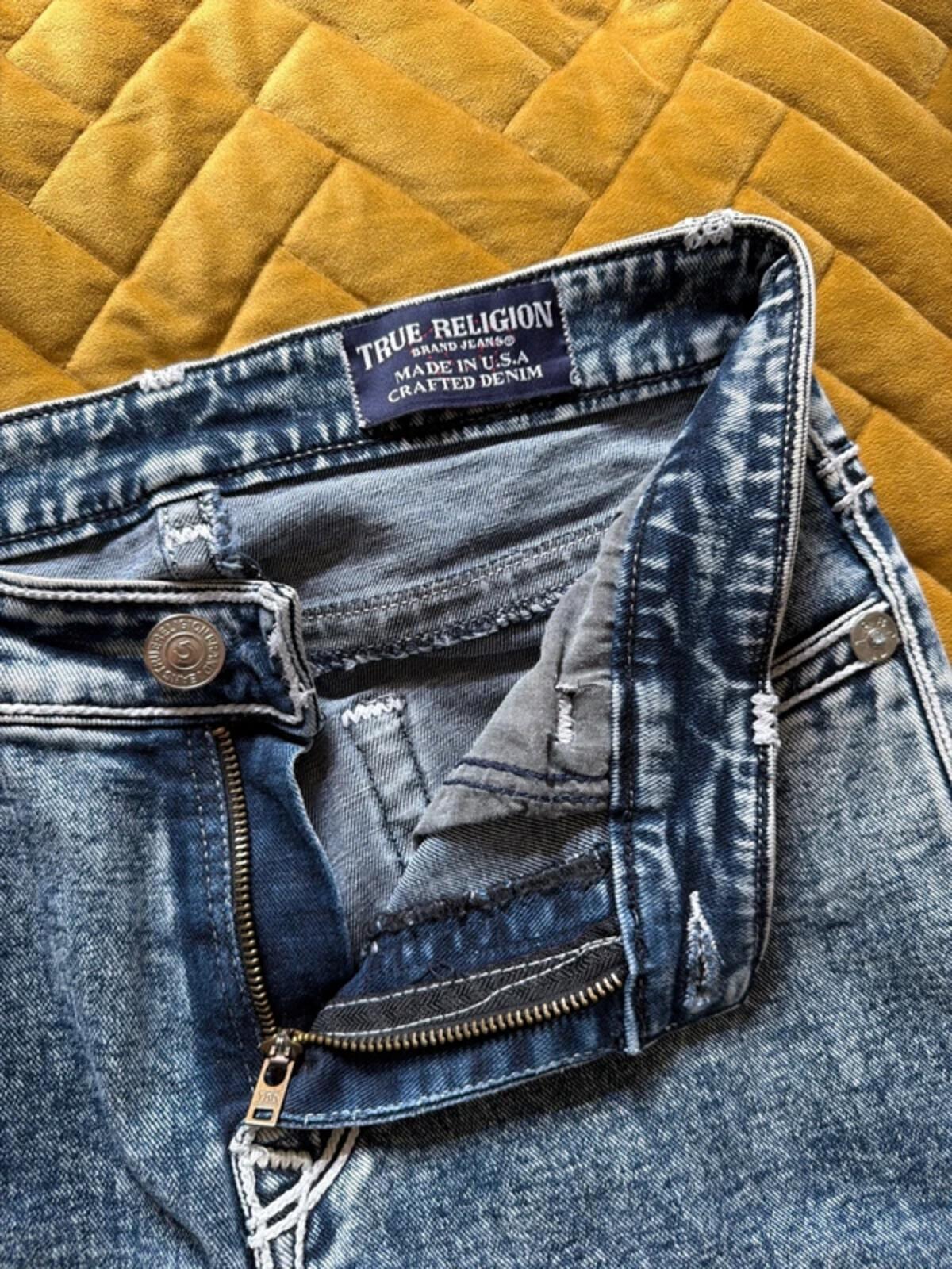 Mens True Religion Made In U.S.A Slim Fit Jeans In Blue - W32/L28 - 3319