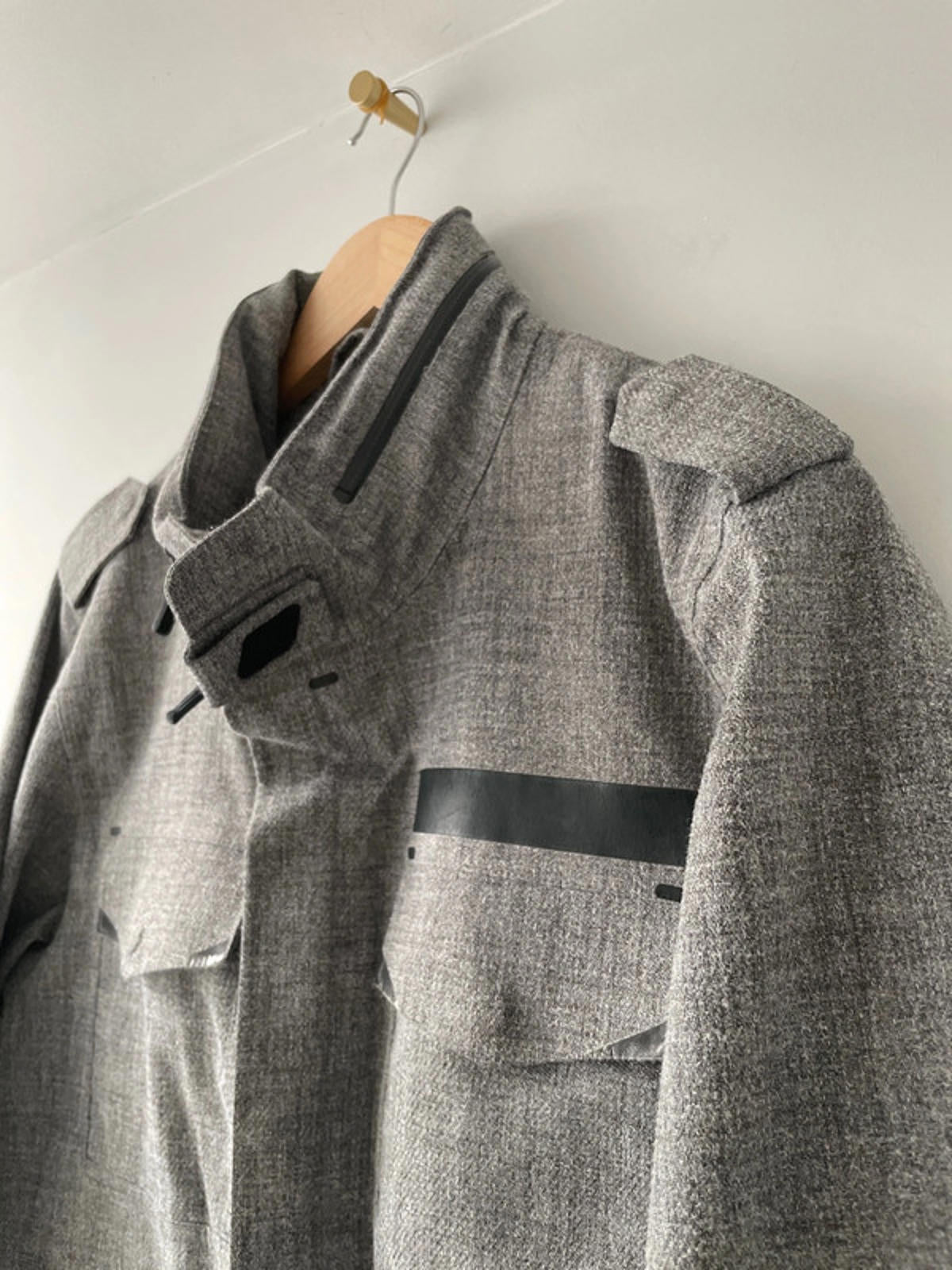 Men’s Nike M65 Zip Through Hooded Jacket In Grey - Small - 2274