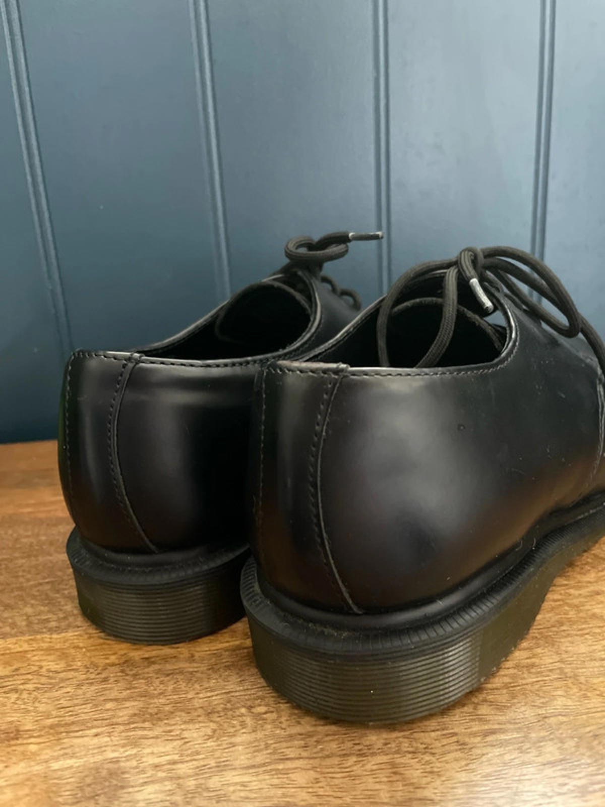 Womens Dr Martens Willis Premium Leather Lace Up Shoes In Black - UK5 - 2186