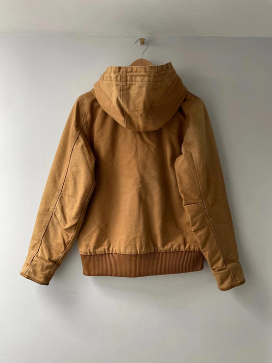 Men’s Carhartt Premium Padded Hooded Jacket In Tan - Small - 2388