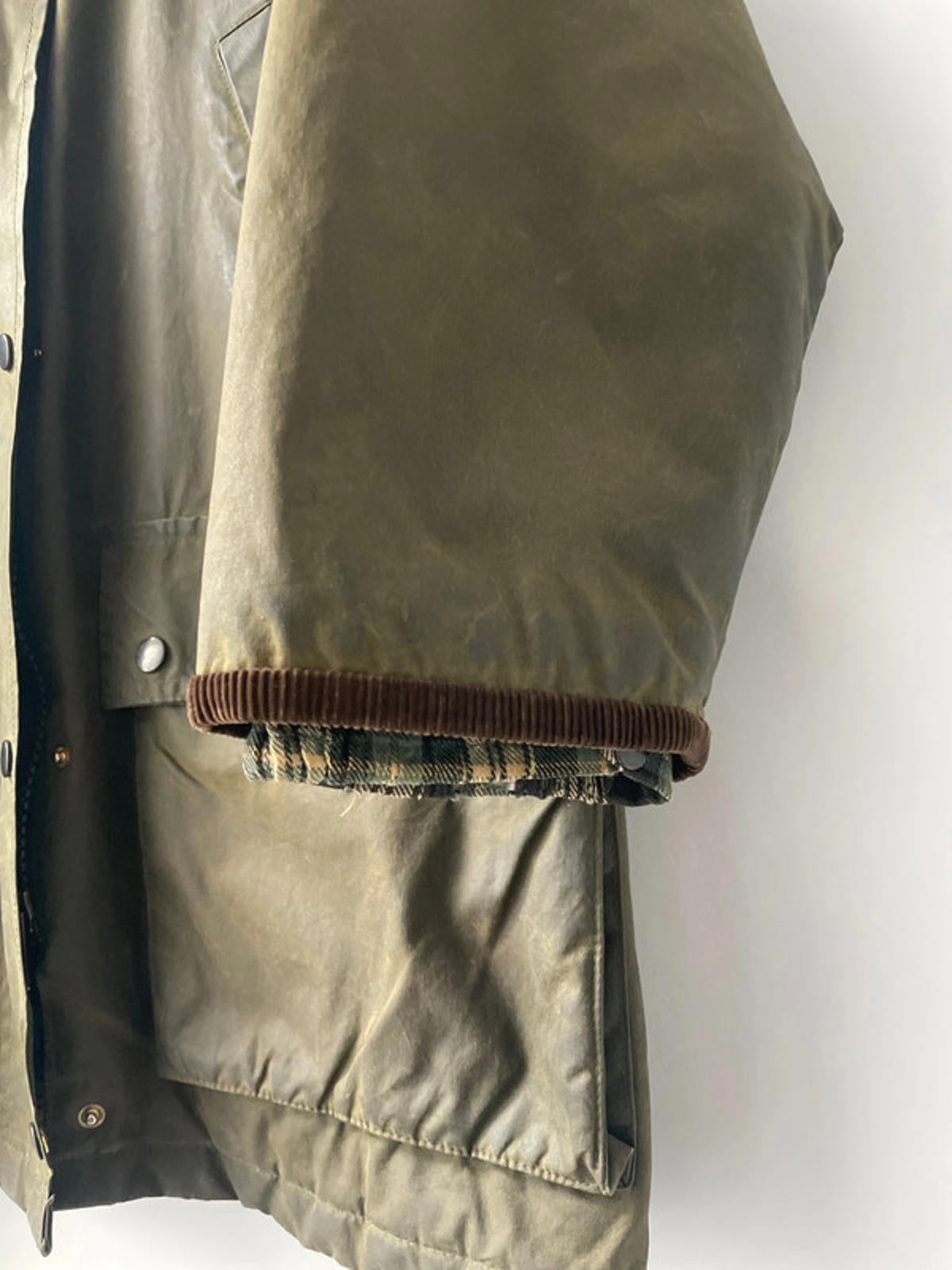 Men’s St Michael Country Wax Jacket Coat In Khaki - Medium - 2076