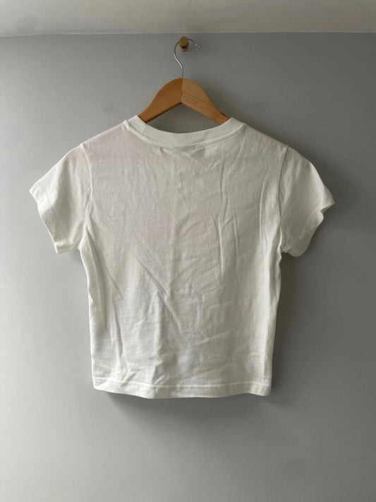 Women’s Abrand Jeans Short Sleeve Crew Neck T-shirt in White - Small - 2837