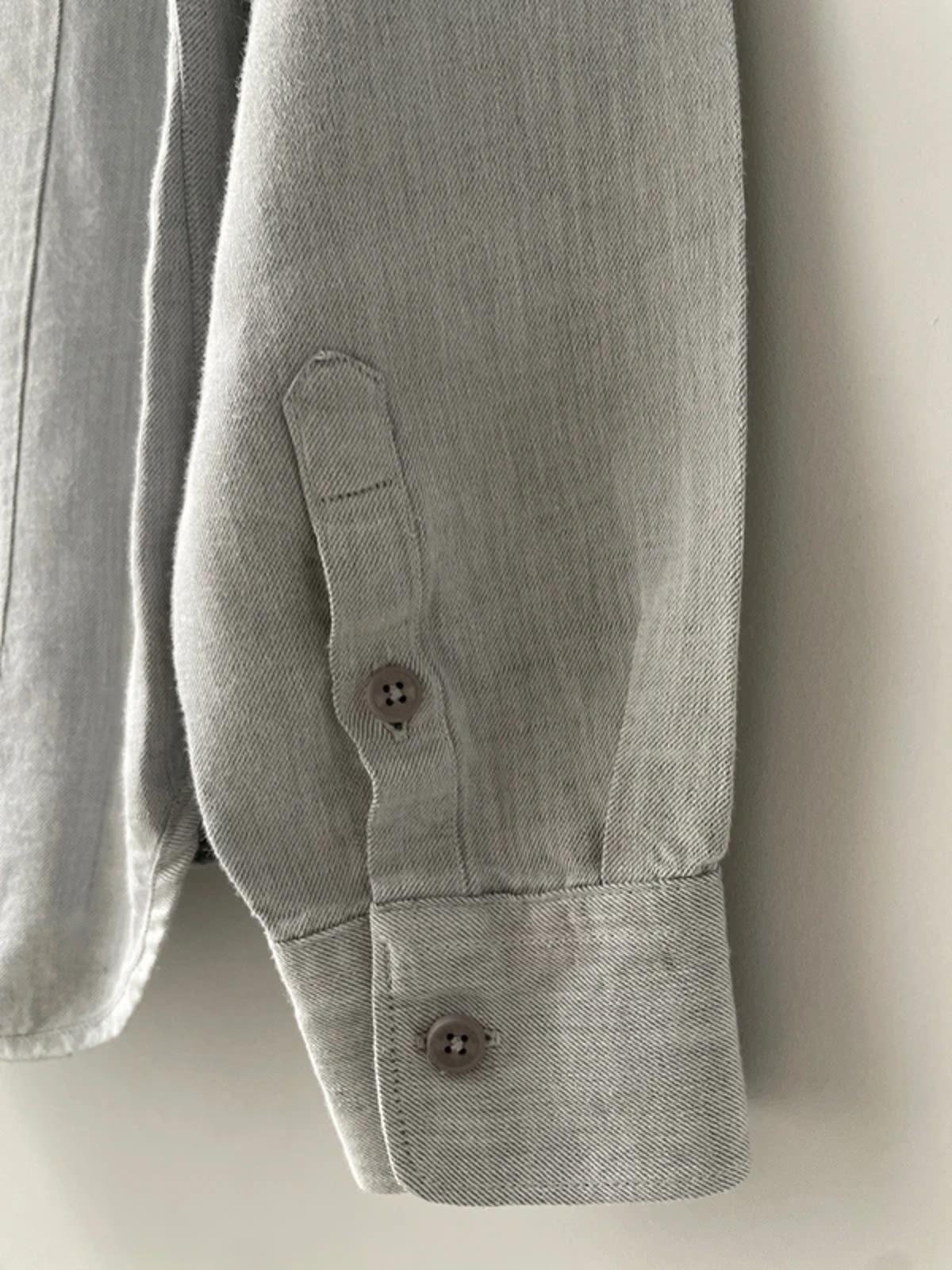 Men’s Orlebar Brown Premium Tailored Fit Long Sleeve Shirt in Grey - Medium - 2927