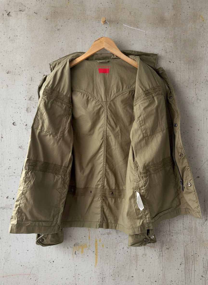 Men’s Levi's Military Style Jacket Coat In Khaki - Medium - 3775