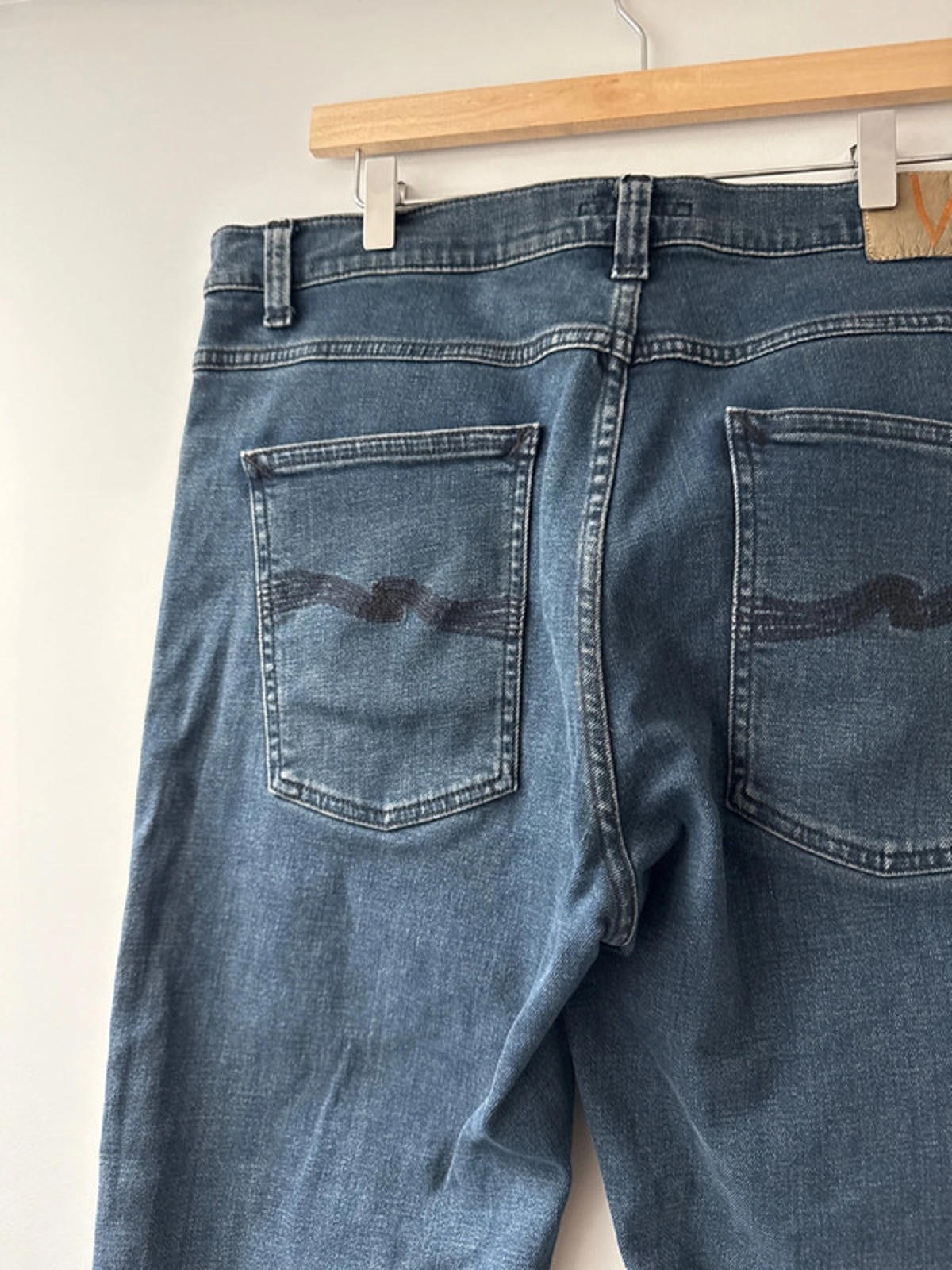 Men’s Nudie Lean Dean Slim Leg Jeans In Navy - W36/L34 - 0935