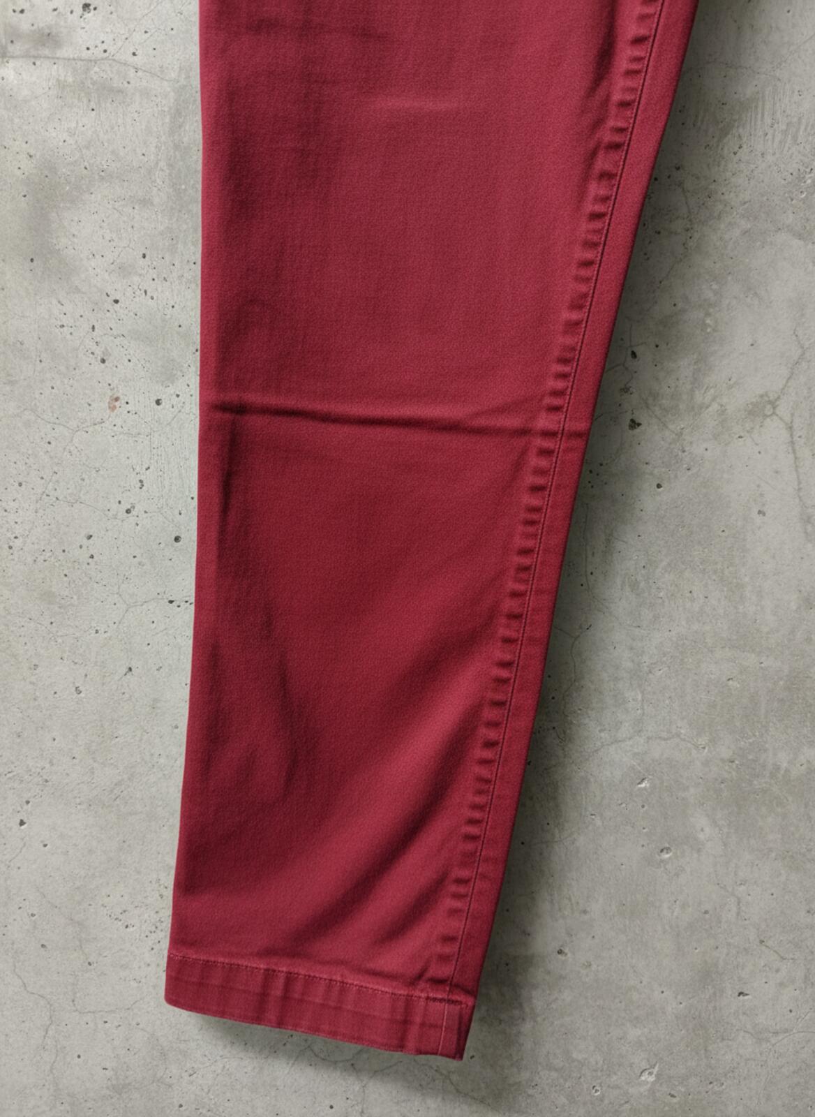 Men's Ralph Lauren Slim Stretch Fit Chino Trousers In Burgundy - W33/L34 - 3484