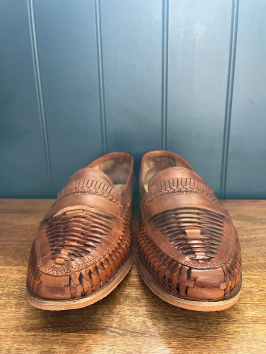 Men’s Dune Brickles Mens Premium Leather Woven Loafers - UK 9.5 - 1603