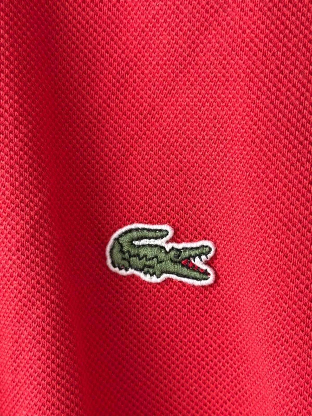 Men’s Lacoste long sleeve slim fit polo in red - medium - 3427