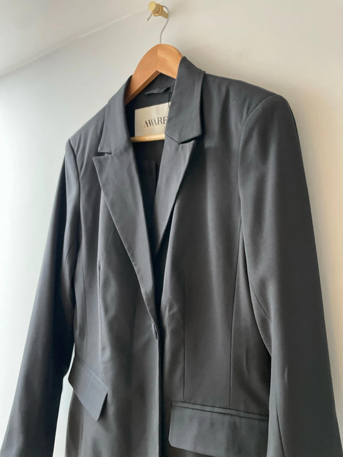 Women’s Aware Tailored Single Button Blazer In Dark Grey - UK10 - 2781