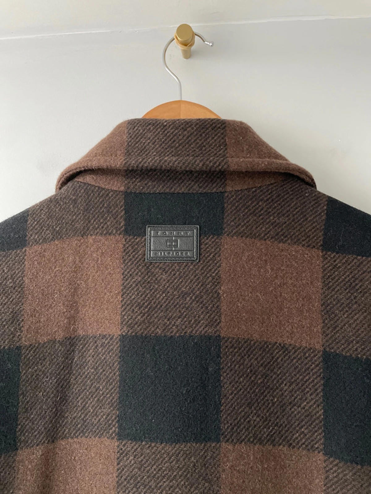Men’s Tommy Hilfiger Premium Wool Checked Jacket In Brown - Medium - 2428 - £300 RRP