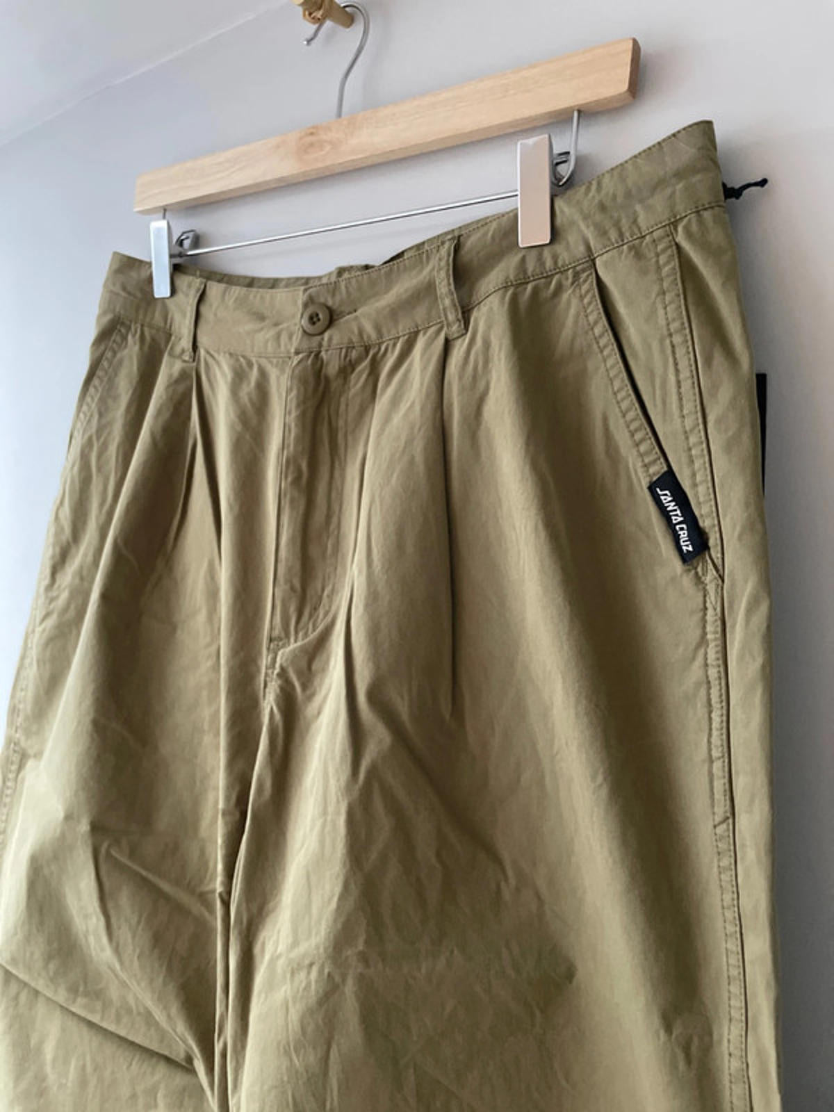 Men’s Santa Cruz Wide Leg Baggy Fit Flight Pants in Khaki - W32/L29 - 2763