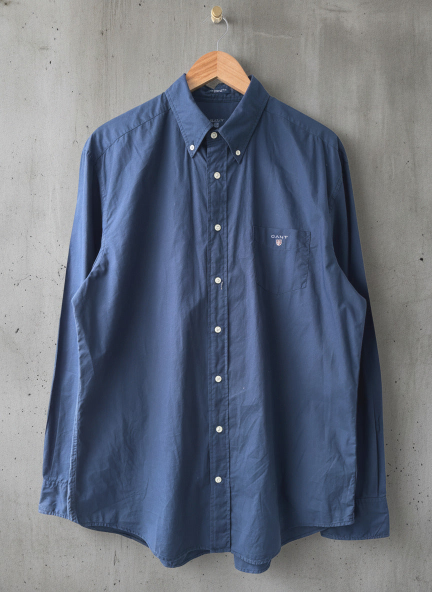 Men’s Gant Regular Fit Long Sleeve Oxford Shirt In Navy - XLarge - 3399