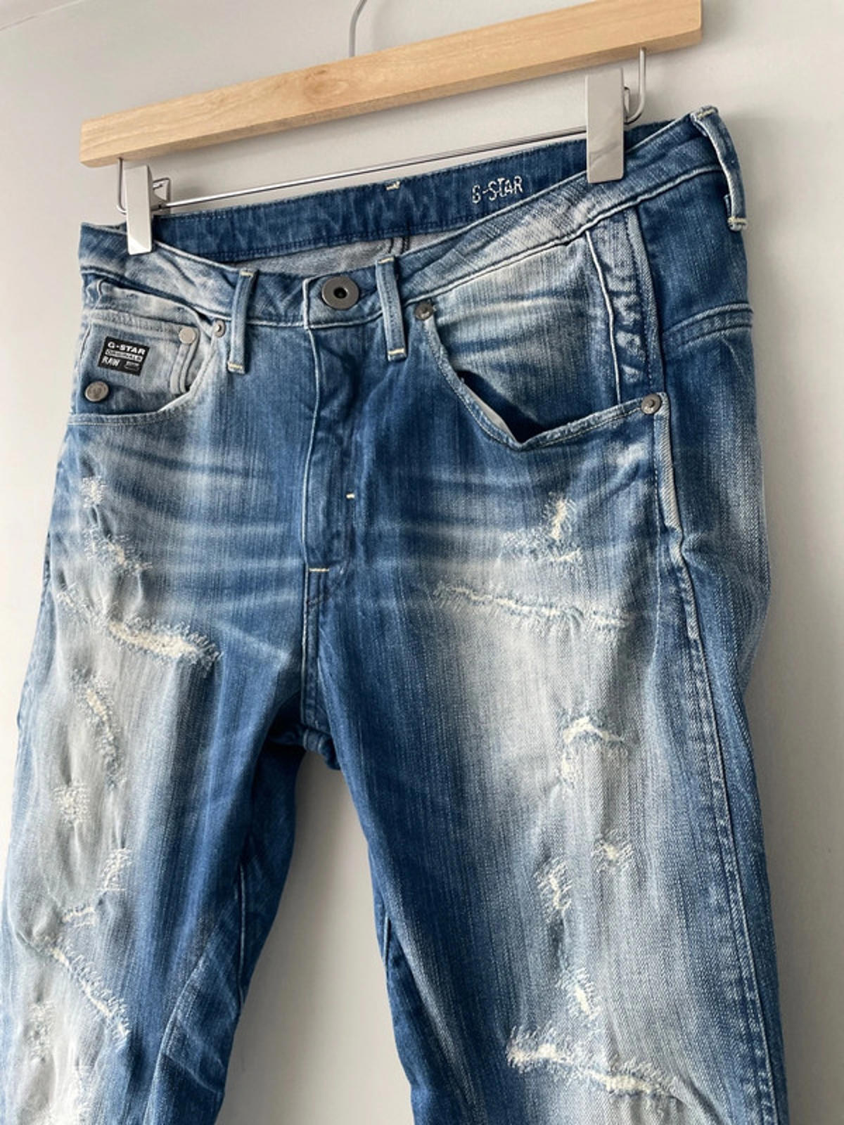 Womens G-Star Arc Fit Original Raw Denim Distressed Effect Jeans - W25/L30 -2217