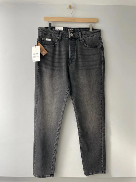 Men’s Only & Sons yoke Tapered Fit Jeans In Washed Black - W32/L32 - 2249