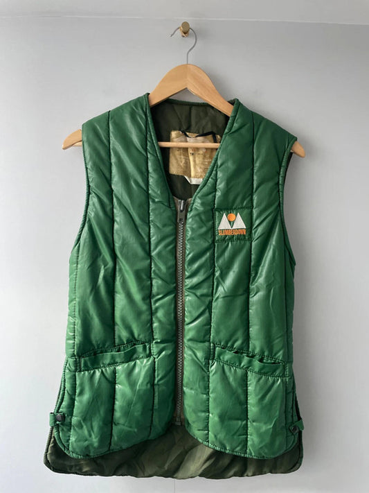 Women’s Slumberdown Vintage Quilted Goose Filled Gilet in Green- Small - 2669
