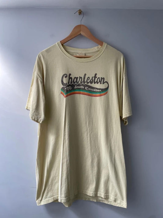 Men’s Charleston Vintage 70’s South Carolina T-shirt In Yellow - Large - 3070