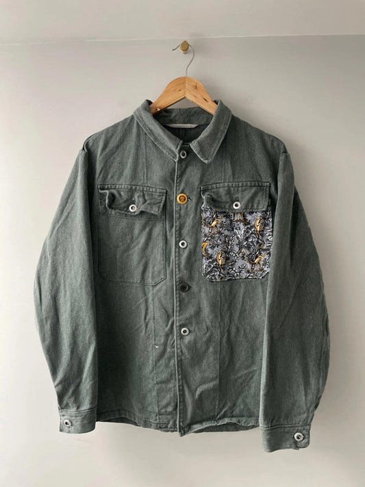 Women’s Iconic by Sophie Denim Jacket with Floral Pocket Detail - Medium- 2488