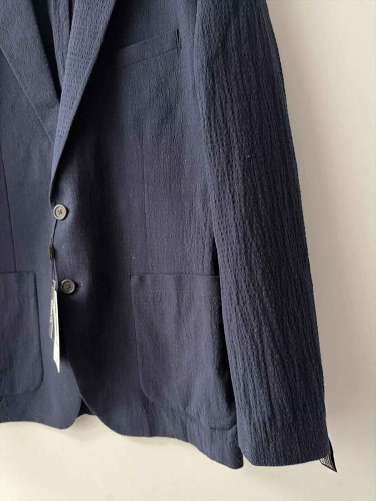 Men’s Jack & Jones Premium Linen Seersucker Blazer In Navy - Medium - 3282